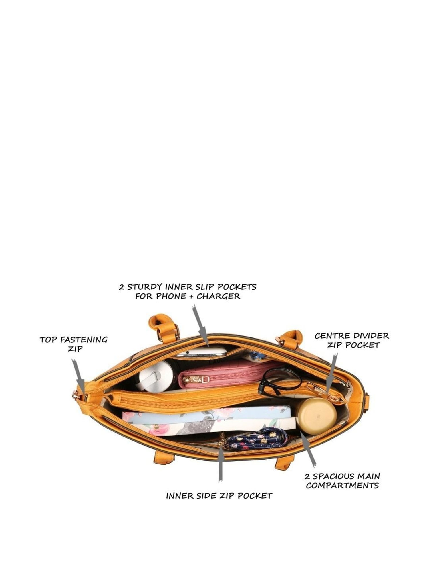 Lavie Horse Textured Medium Handbag