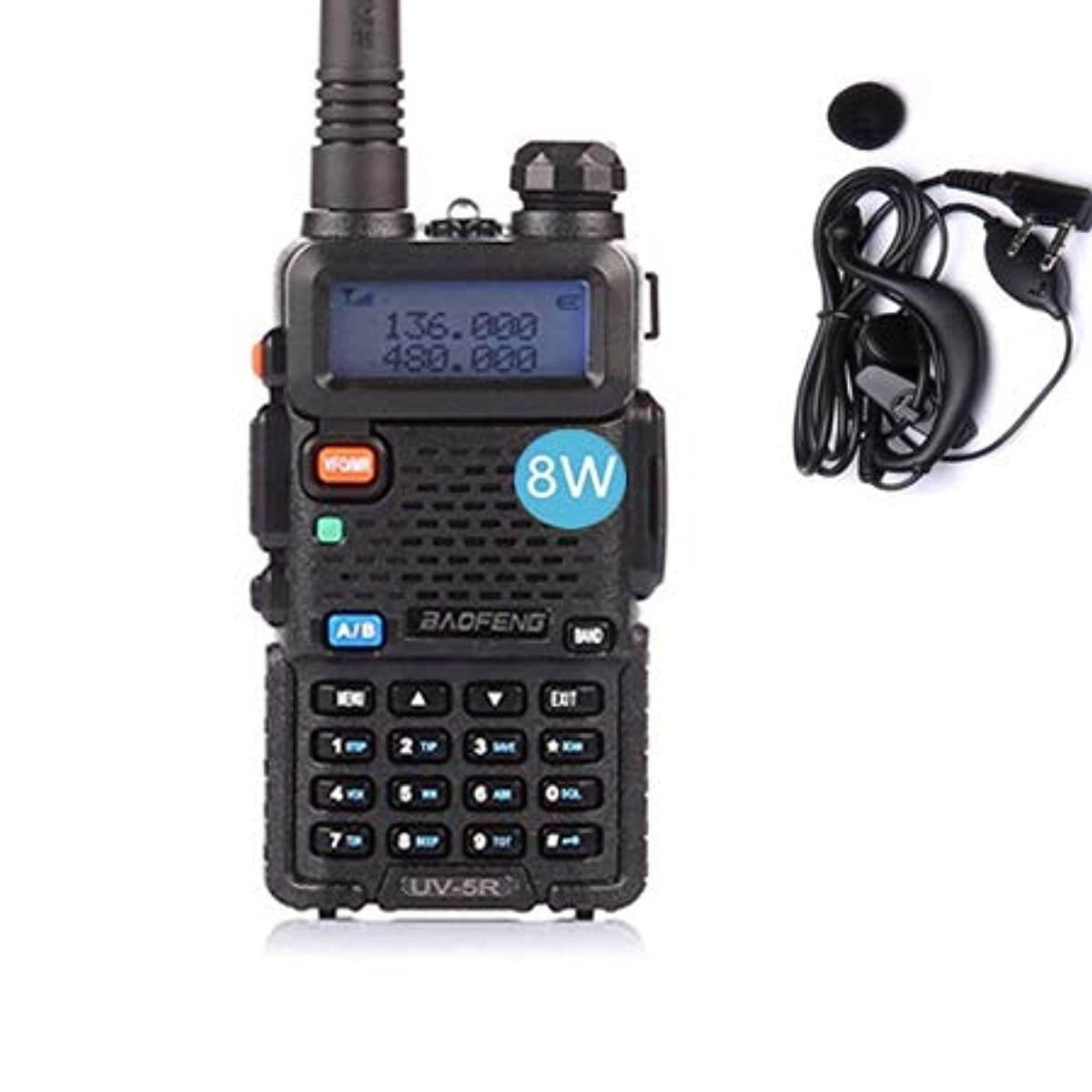 BAOFENG UV-5R Two Way Radio Dual Band, Tri-Power Portable Walkie Talkie with Earpiece