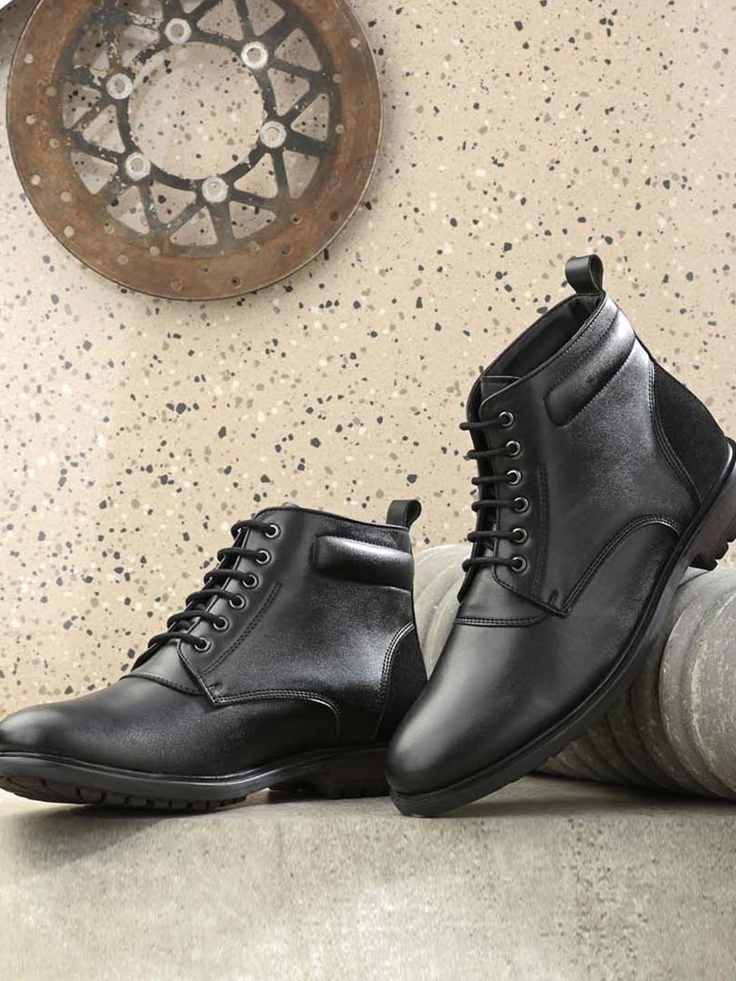 Giorgio Men's Black Derby Boots