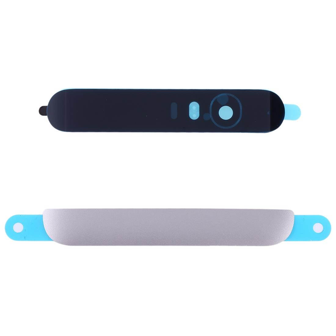 Battery Back Cover with Top + Lower Bottom Glass Lens Cover for Google Nexus 6P(Silver)