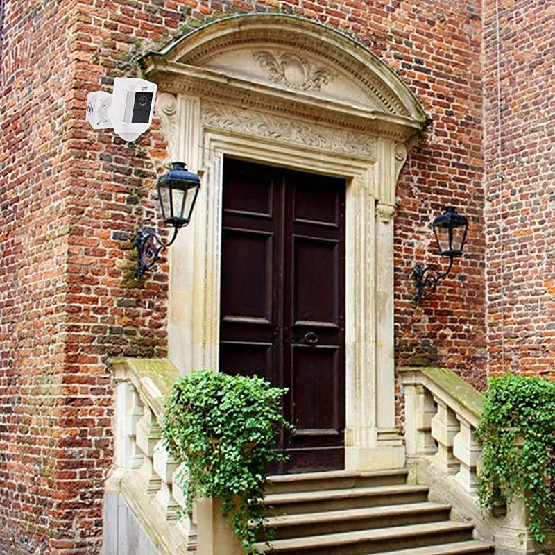 Adjustable Angle IndoorOutdoor Mount for Ring Spotlight Cam Wired Ring Spotlight Cam Battery Aluminum Alloy Material 1Pack White