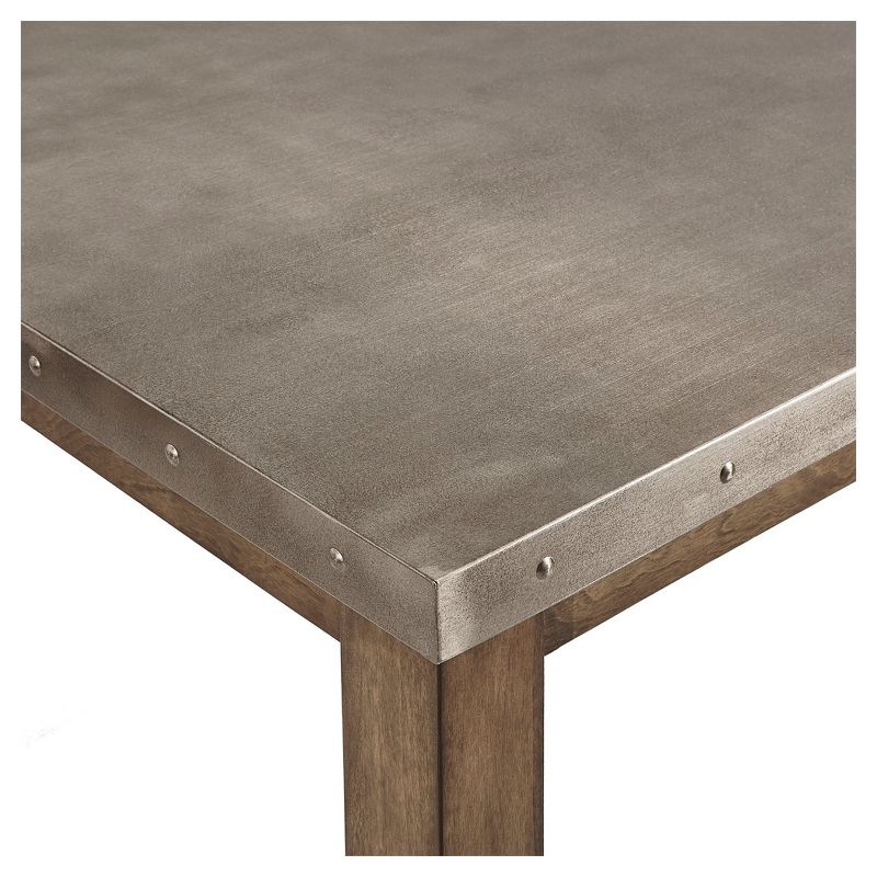 Darden Industrial Steel Top Dining Table Weathered Brown - Inspire Q