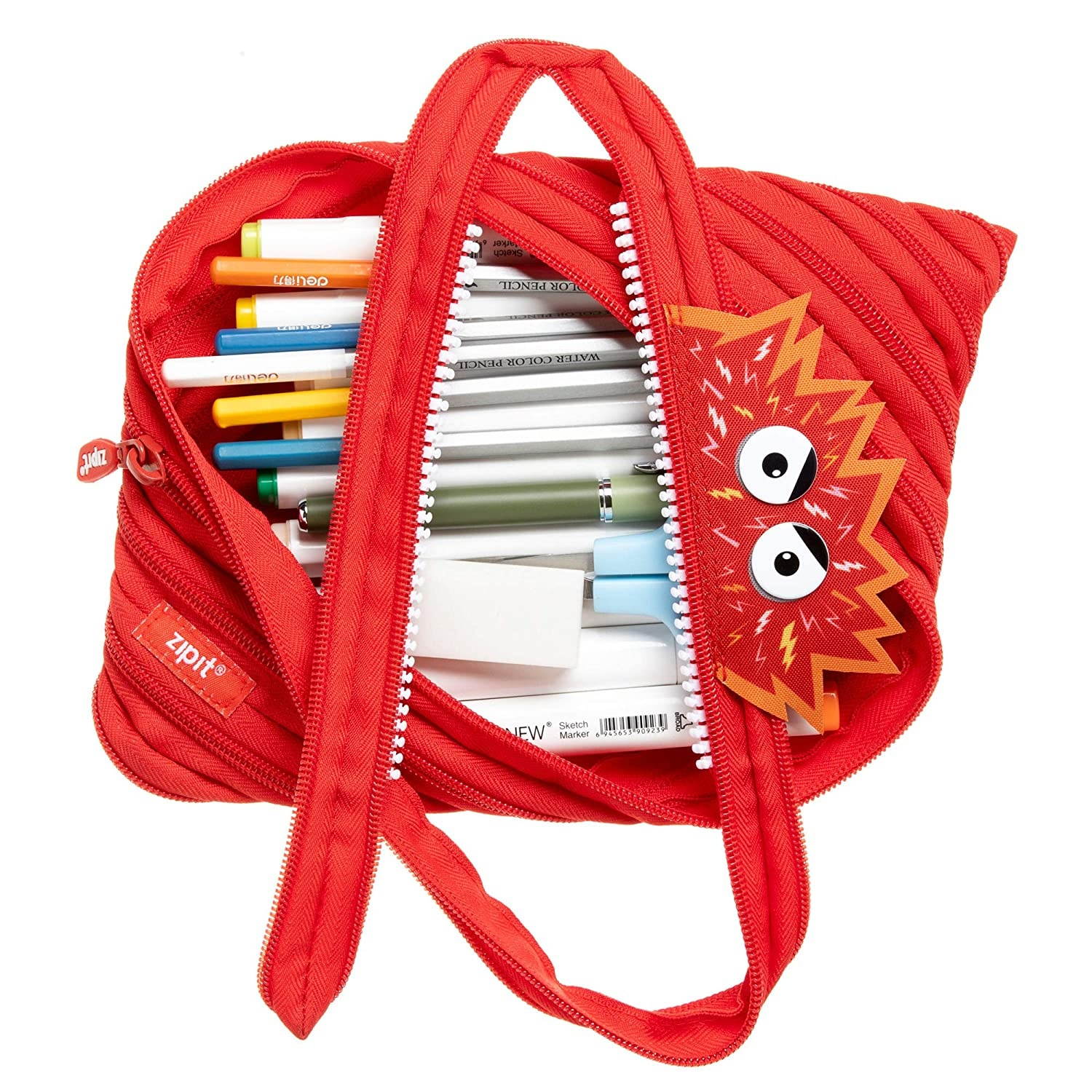 ZIPIT Talking Monstar Big Pencil Case, Red