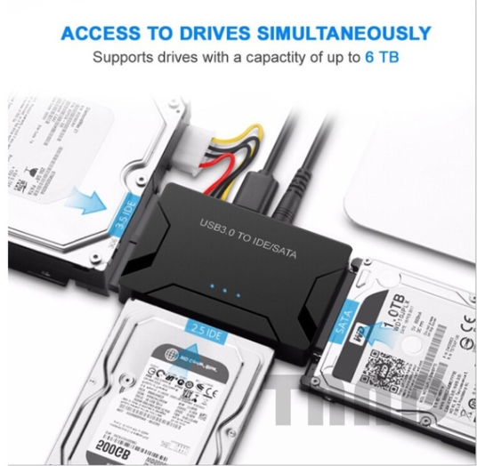 USB 3.0 To IDE SATA Converter External Hard Disk Universal Adapter Data Transfer Converter for 2.5/ 3.5 Inch Optical Drive HDD SSD