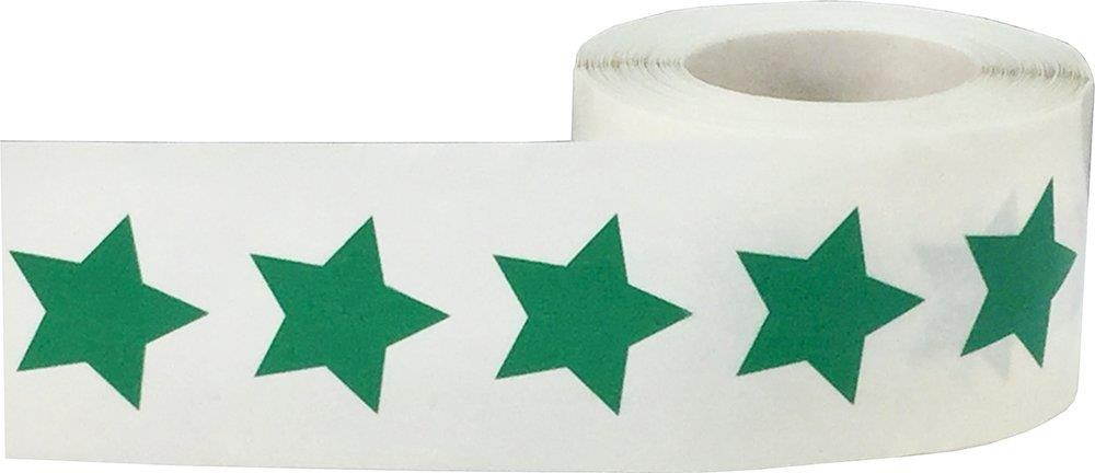 Green Star Shape Stickers Teacher Supplies 3/4 Inch 500 Adhesive Labels