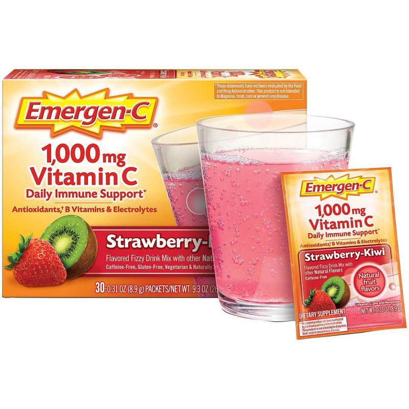 Emergen-C Vitamin C Dietary Supplement Drink Mix - Strawberry Kiwi - 30ct