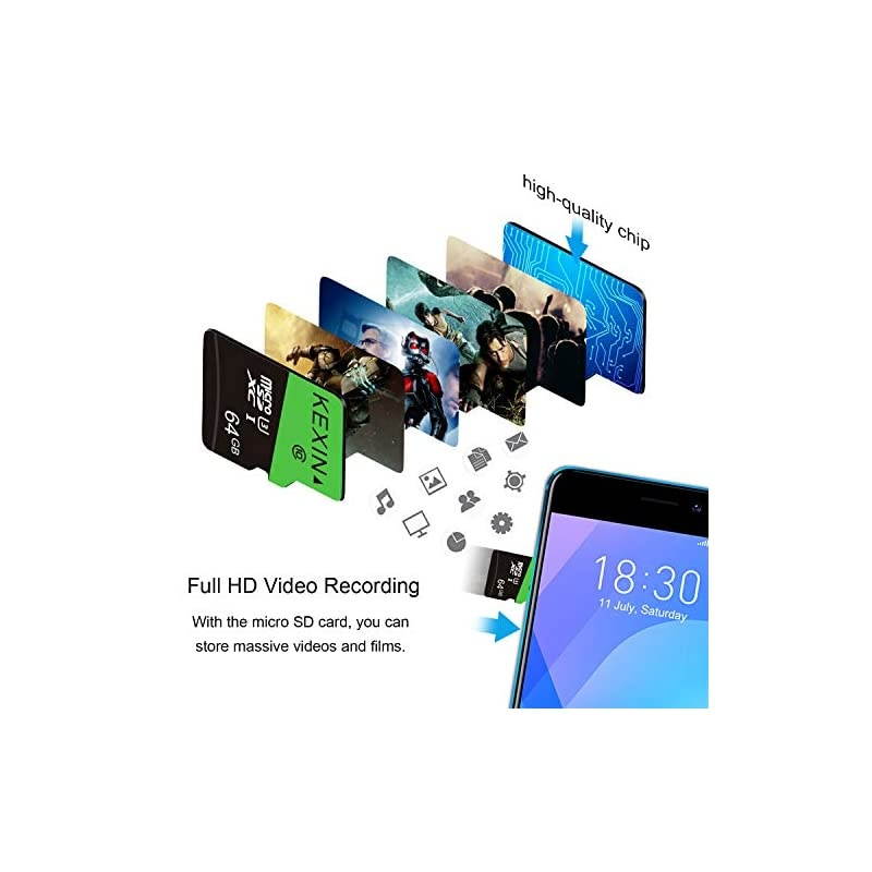 Micro SD Card 64 GB Memory Card MicroSDXC UHSI Micro SD Card Class 10 64 GB TF Card High Speed Micro Memory Card C10 U3