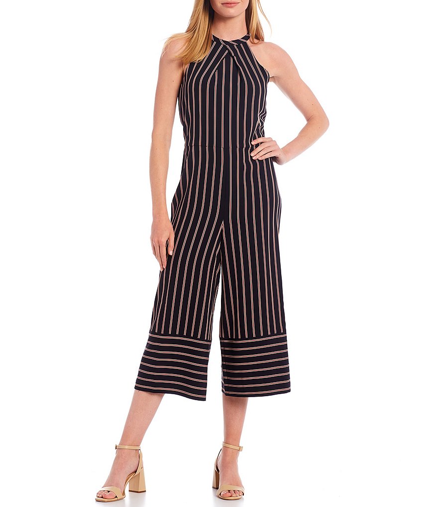 Tommy Hilfiger Halter Neck Sleeveless Crop Jumpsuit