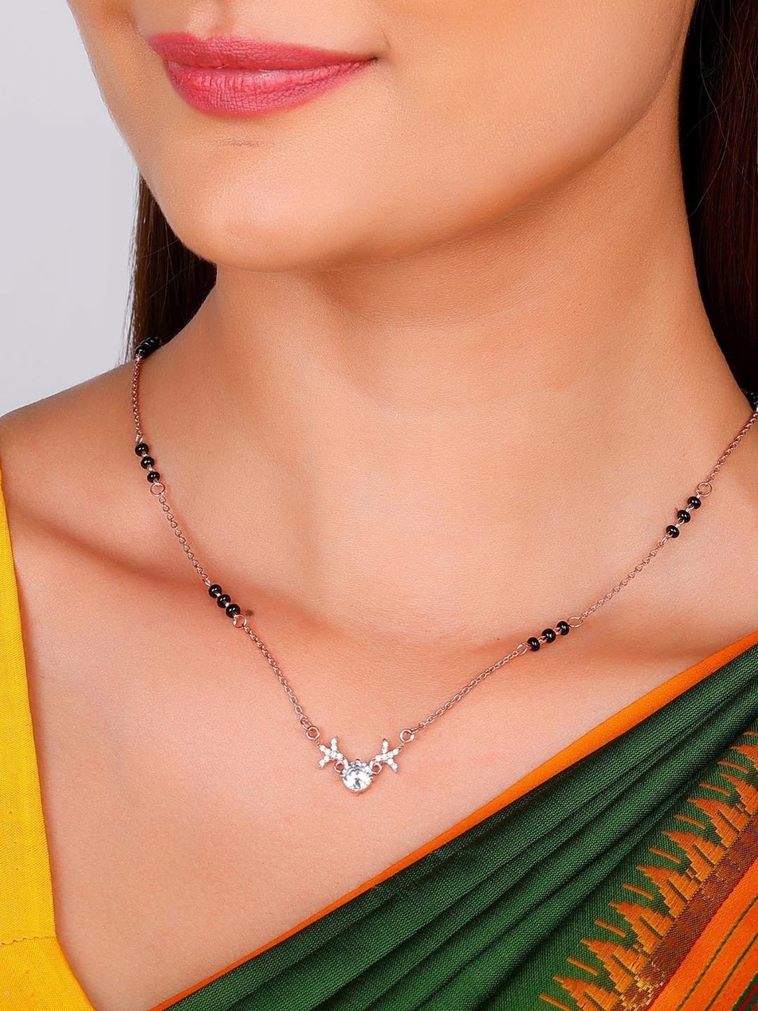 GIVA 92.5 Sterling Silver Dear Love Mangalsutra for Women
