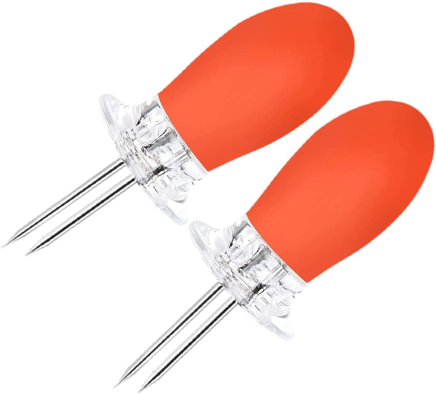 10Pcs/5 Pairs Corn Holders, Stainless Steel Corn on The Cob BBQ Fork Skewers for Home Cooking Parties Camping