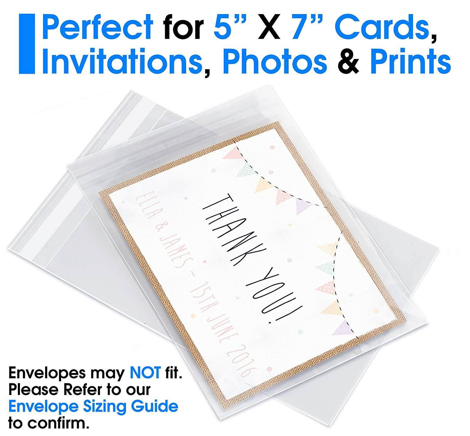 8&rdquo; X 10&rdquo; (200) Clear Resealable Cellophane Cello Bags Self Seal - Fits 8X10 Prints Photos Small Catalogs, Gifts, Arts & Crafts by Pack It Chic (More Sizes Available)