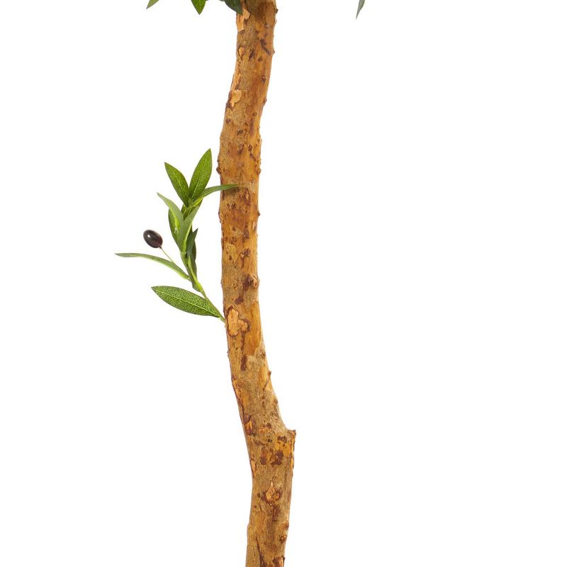 5.5' Artificial Olive Topiary Tree in Pot Green - Nearly Natural