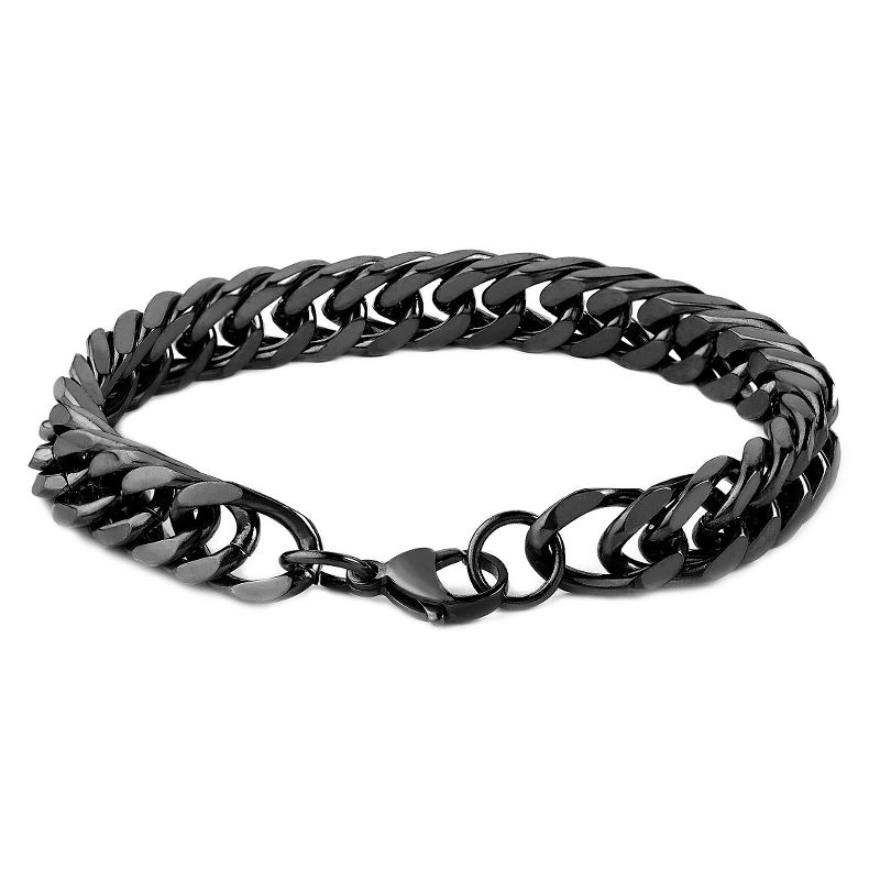 Men's West Coast Jewelry Stainless Steel Brown Leather Braided and Beaded Bracelet