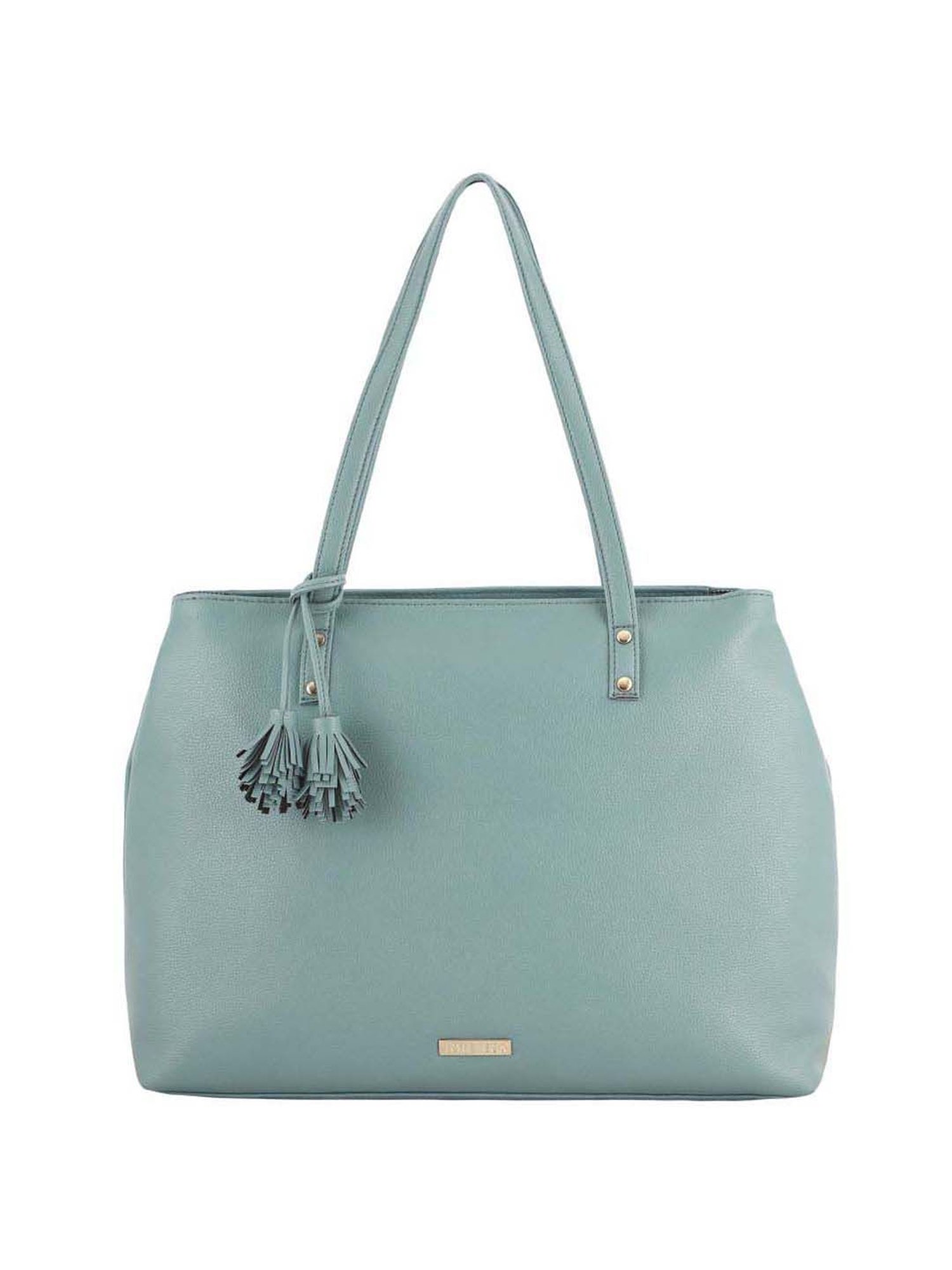 Toteteca Green Solid Medium Tote Handbag