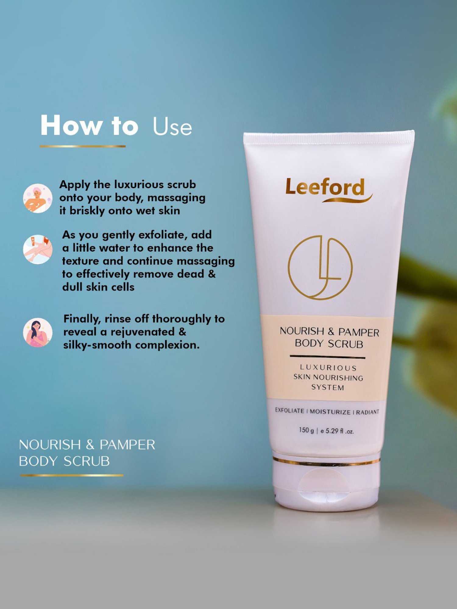 Leeford Nourish & Pamper Body Scrub - 150 gm