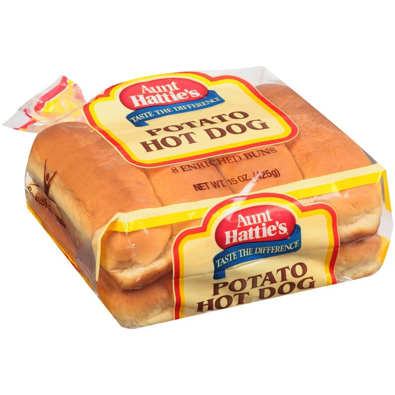 Aunt Hattie's Potato Hot Dog Buns - 15oz/8ct