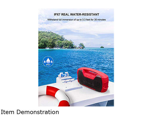 AOMAIS GO Bluetooth Speakers, Waterproof Portable Indoor/Outdoor 30W Wireless Stereo Pairing Booming Bass Speaker, 30-Hour Playtime with 8800mAh Power Bank, Durable for Home Party, Camping (Blue)