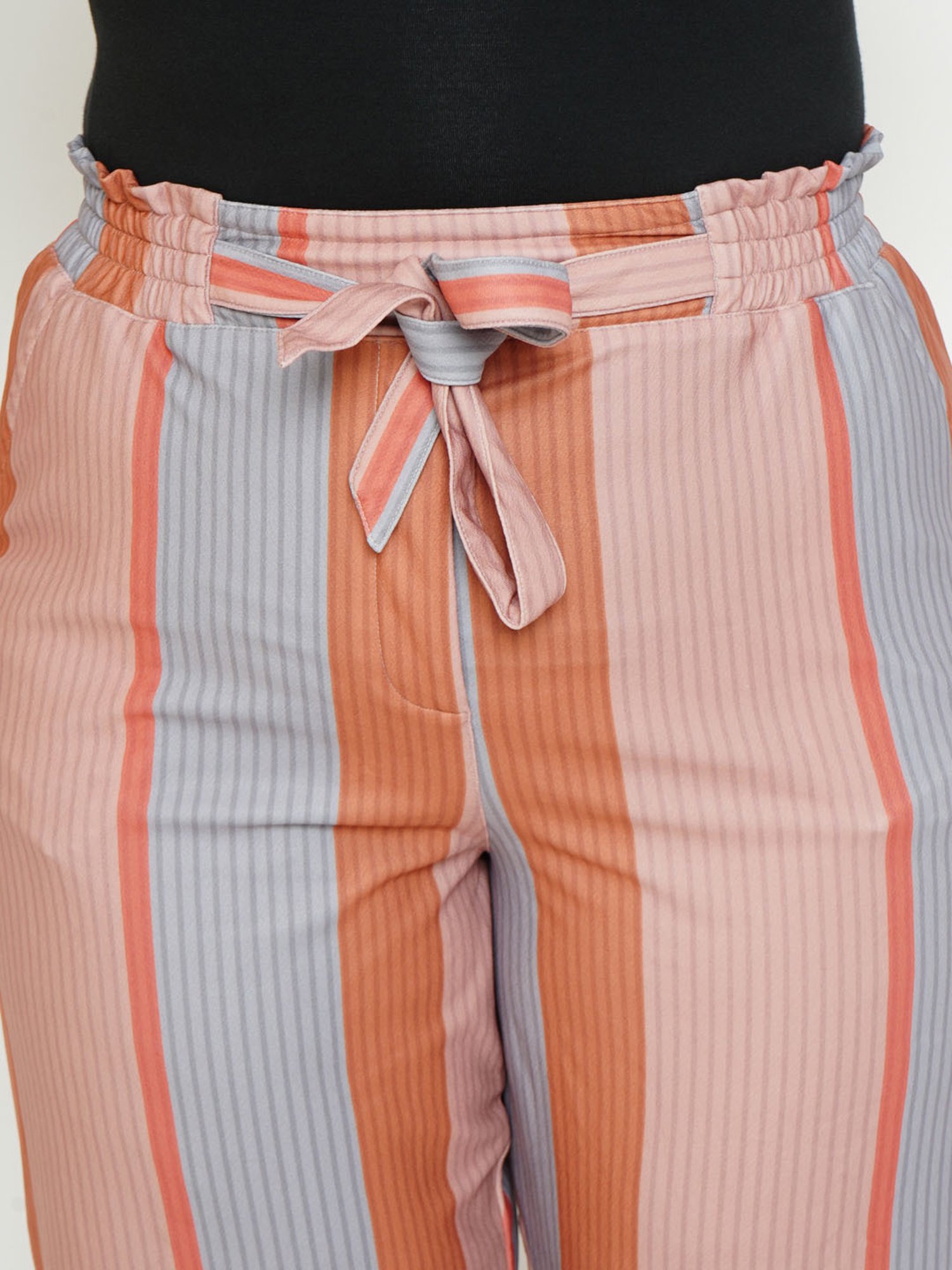 Amydus Multicolor Striped High Rise Trousers