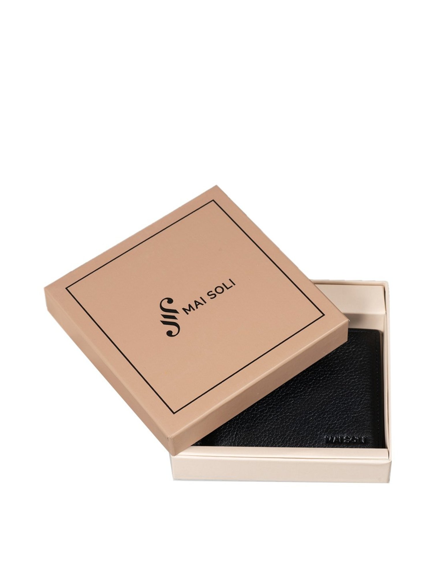 Mai Soli Dollaro Black Casual Leather Money Clip Wallet for Men