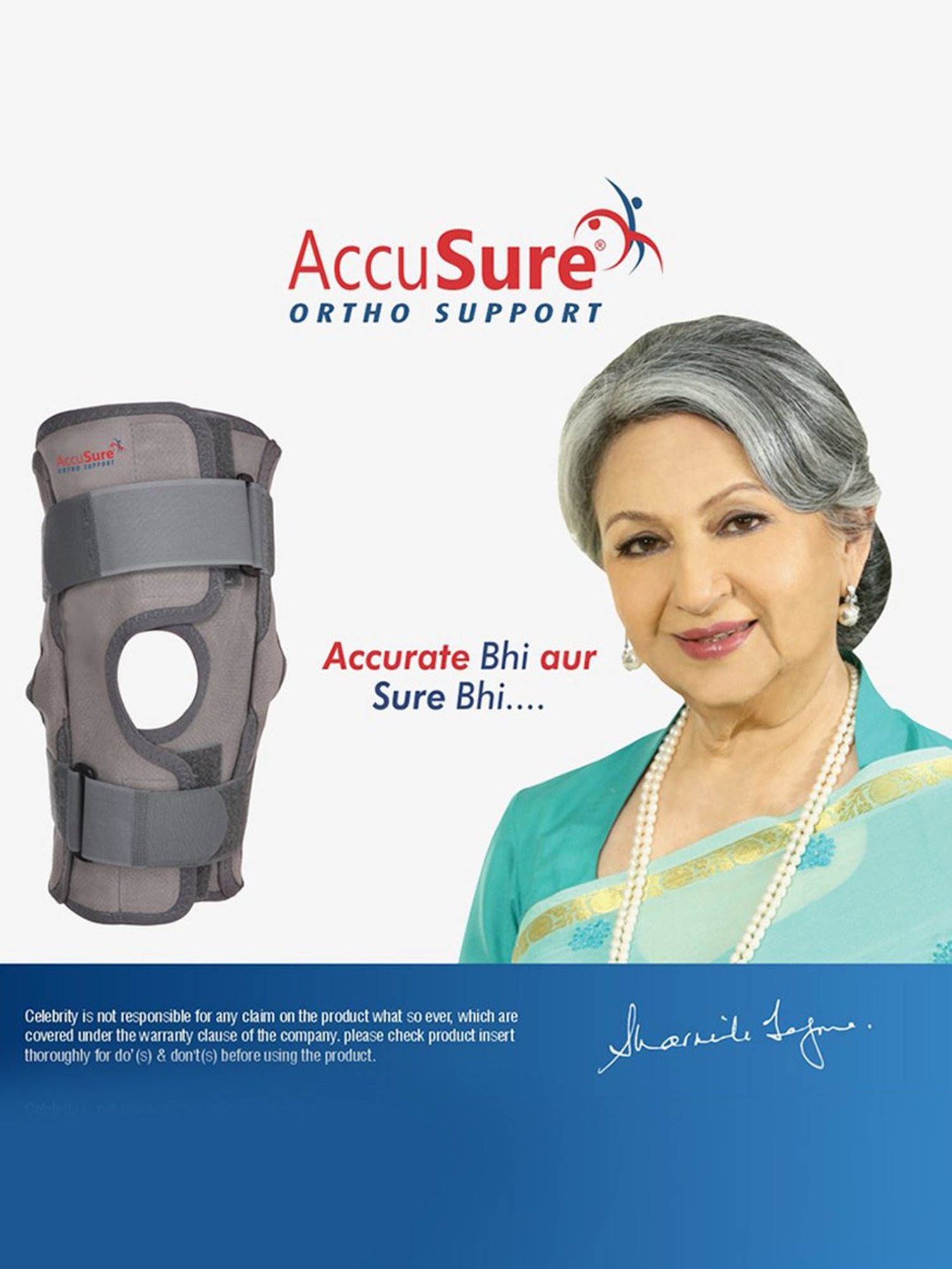 AccuSure Bi-Axial Heavy Duty muscle Joint Protection Functional Knee Support - Size-XXL