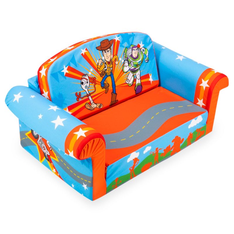 Marshmallow Furniture 2-in-1 Flip Open Couch Bed Sleeper Sofa Kid's Furniture for Ages 2 Years Old and Up, Toy Story