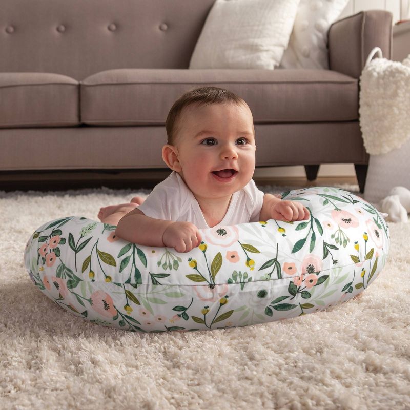 Boppy Original Nursing Pillow Cover - Gray Gold Giraffes