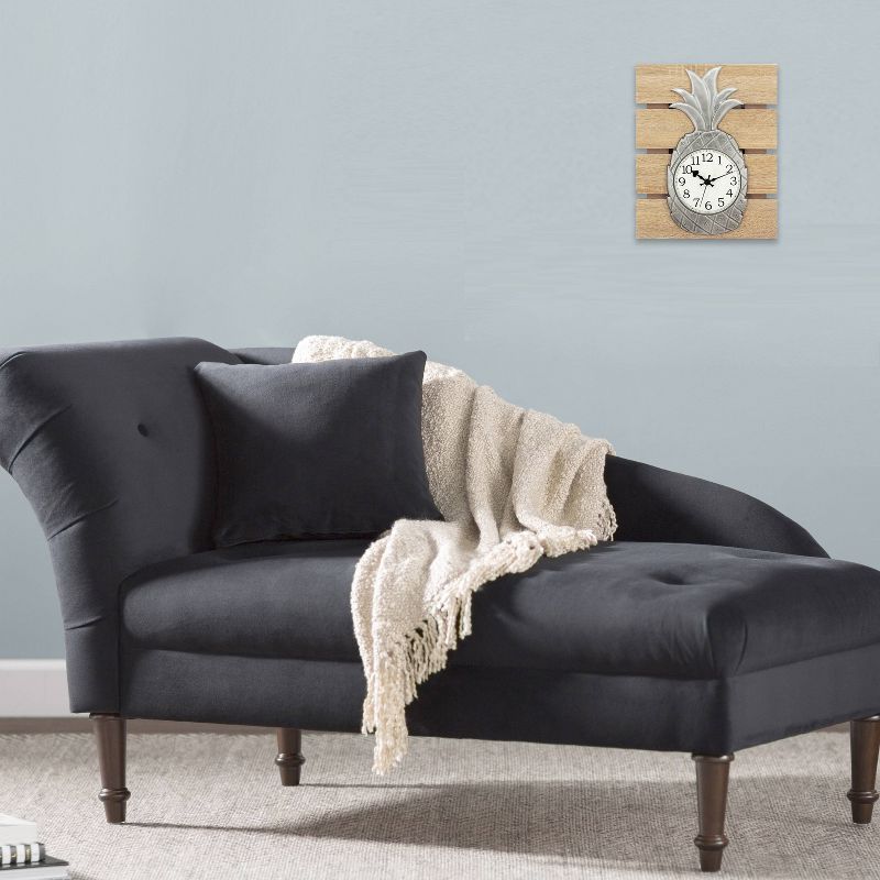 13" Pineapple On Slat Resin Case Wall Clock