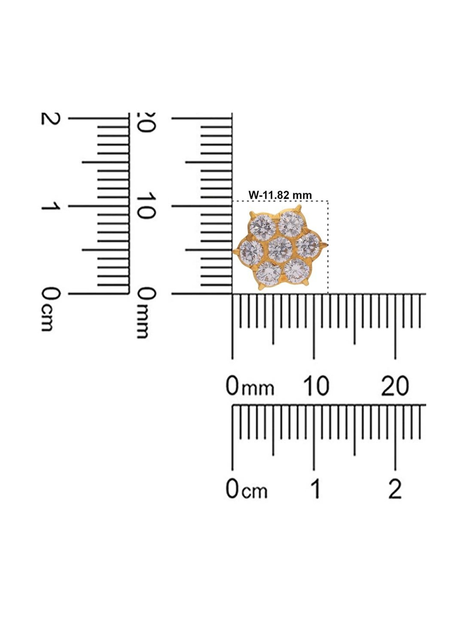 CKC 22k Gold & Diamond Earrings for Women