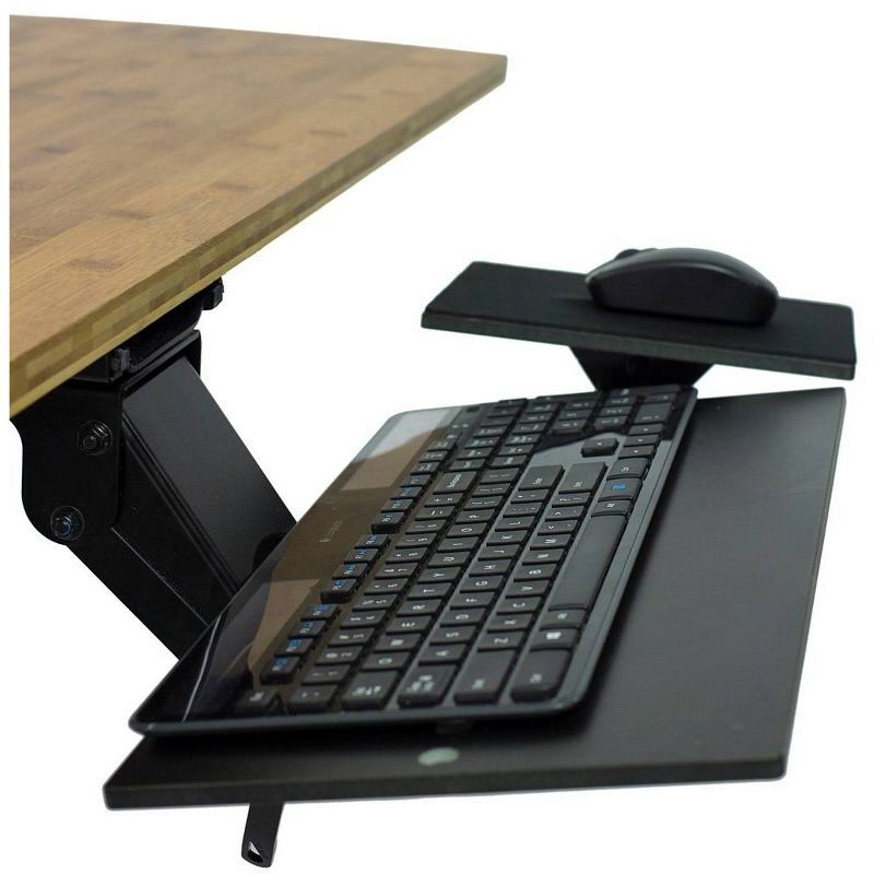 Adjustable Under Desk Computer Keyboard Tray Black - Uncaged Ergonomics