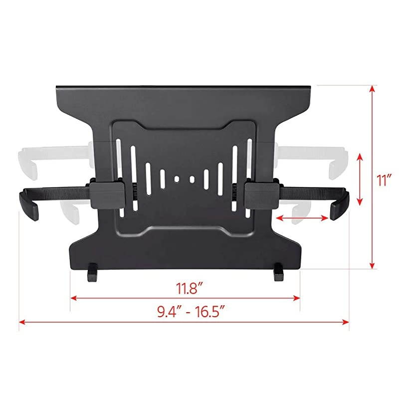 Laptop Holder Attachment for LCD Desk Mounts - Black Ideal for Work, Home, Office Laptops - Workstream Collection