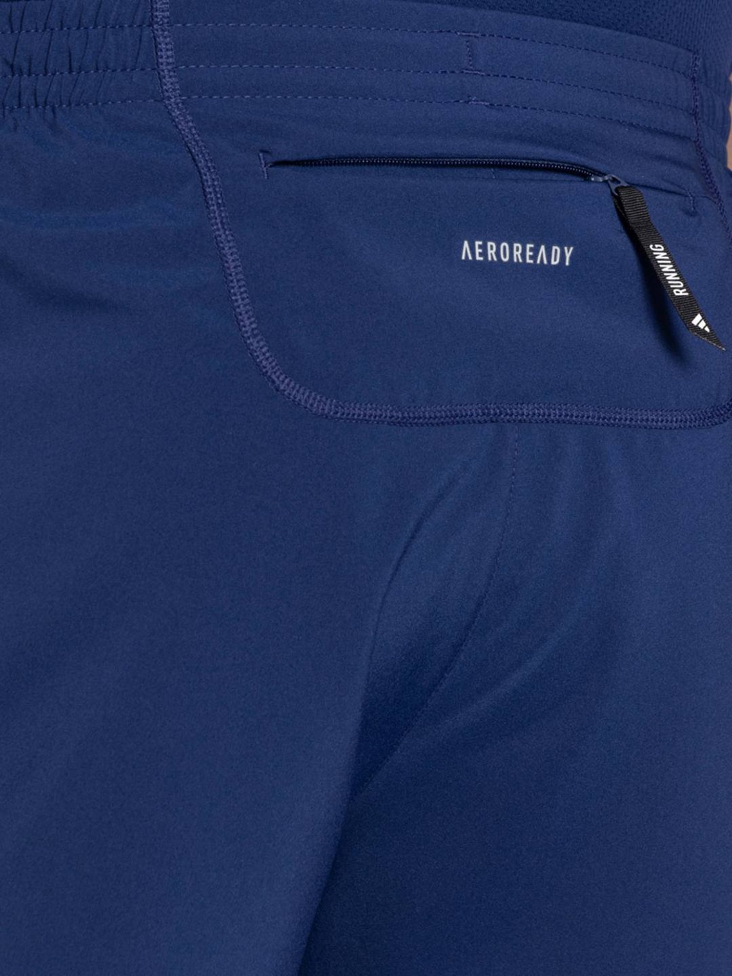 Adidas Blue Regular Fit Logo Printed Sports Shorts