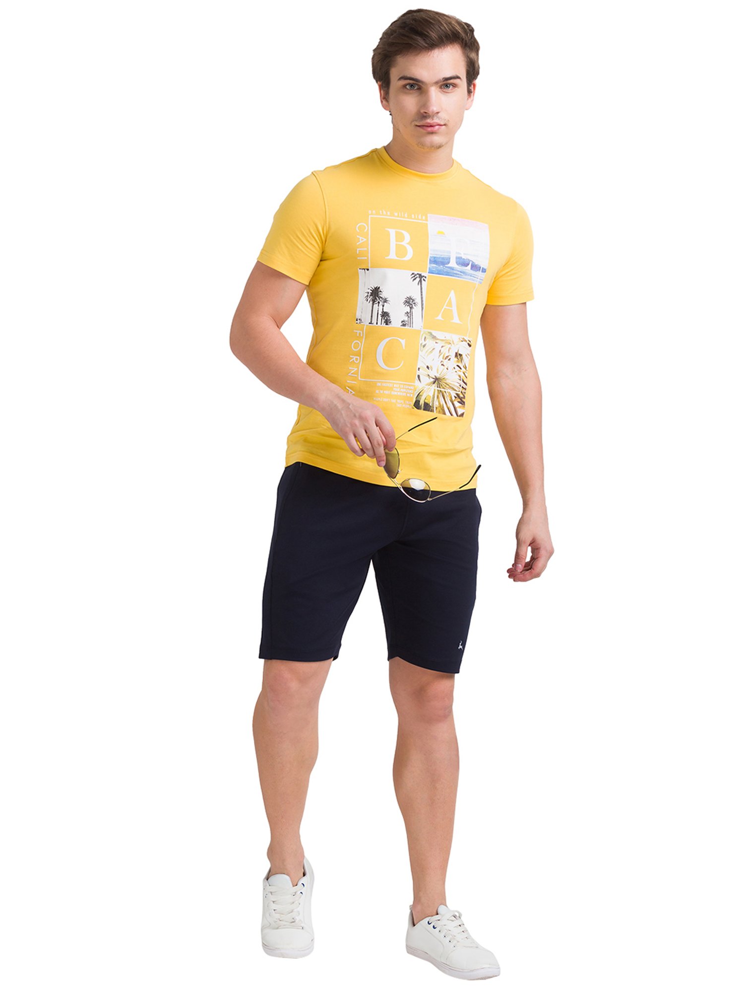 Parx Blue Regular Fit Shorts