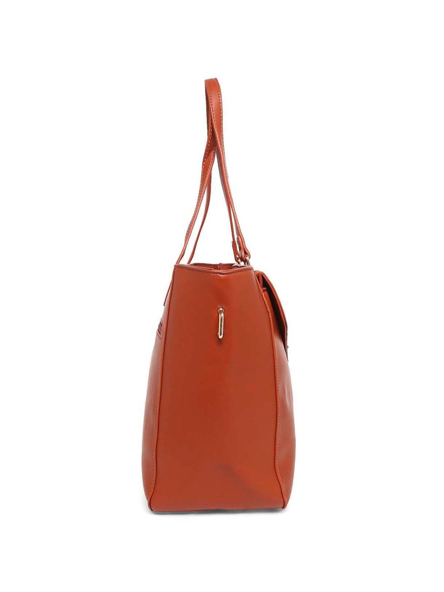 Marina Galanti Orange Solid Medium Tote Handbag