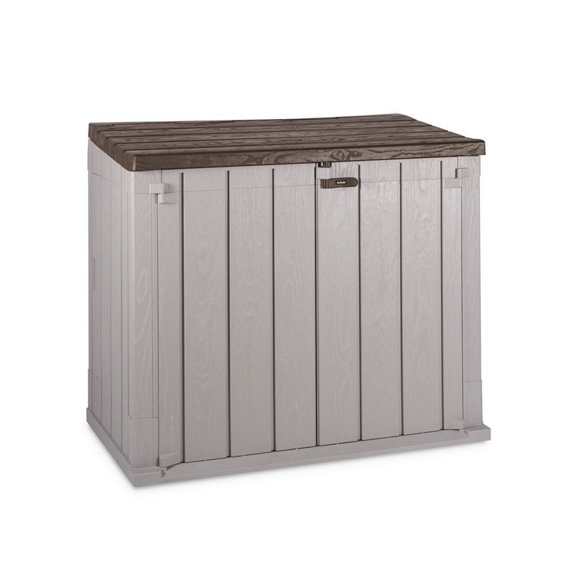 Toomax 76 Cu. Ft. Heavy Duty Weather Resistant Lockable Outdoor Garden Plastic Vertical Storage Shed Cabinet