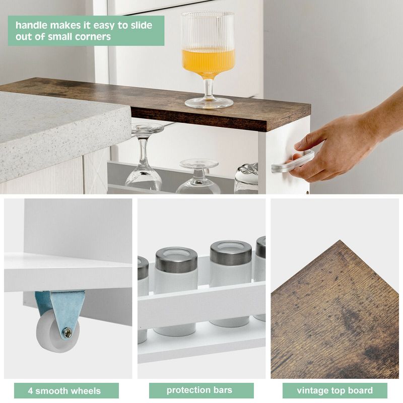 Sunrise Kitchen Island with American Maple Top White/Natural - Flora Home