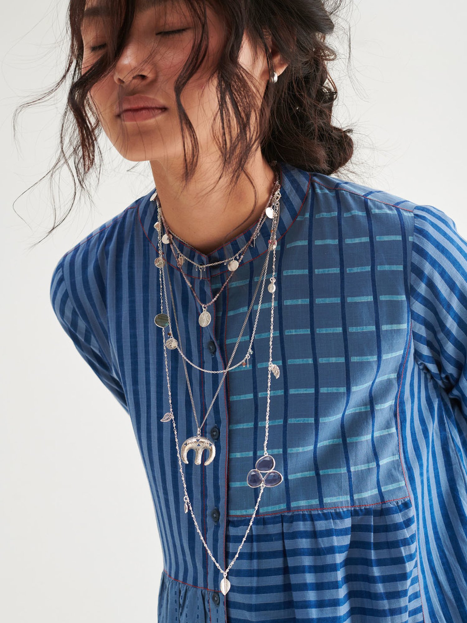 Prakriti Jaipur Indigo Panel Dress