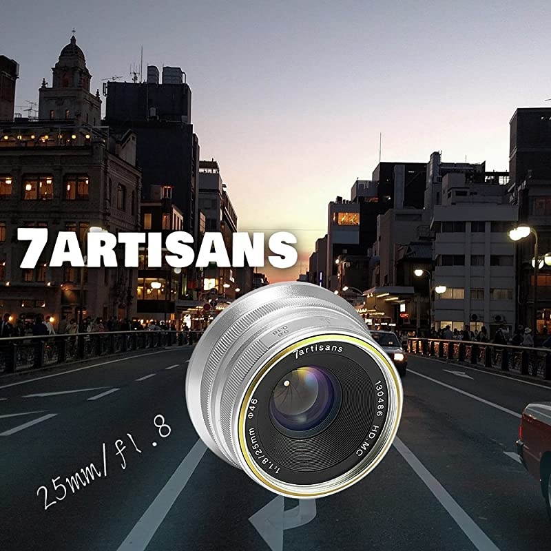 25mm F1.8 Manual Focus Fixed Lens for Sony E-Mount Cameras-APS-C (Silver)