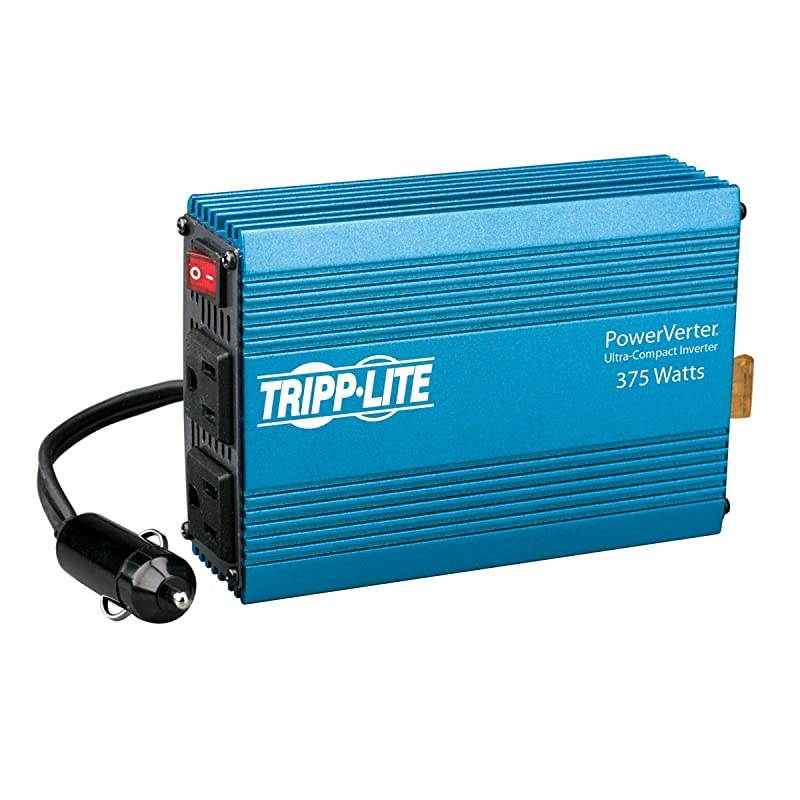 Lite 375W Car Power Inverter with 2 Outlets Auto Inverter Ultra Compact PV375