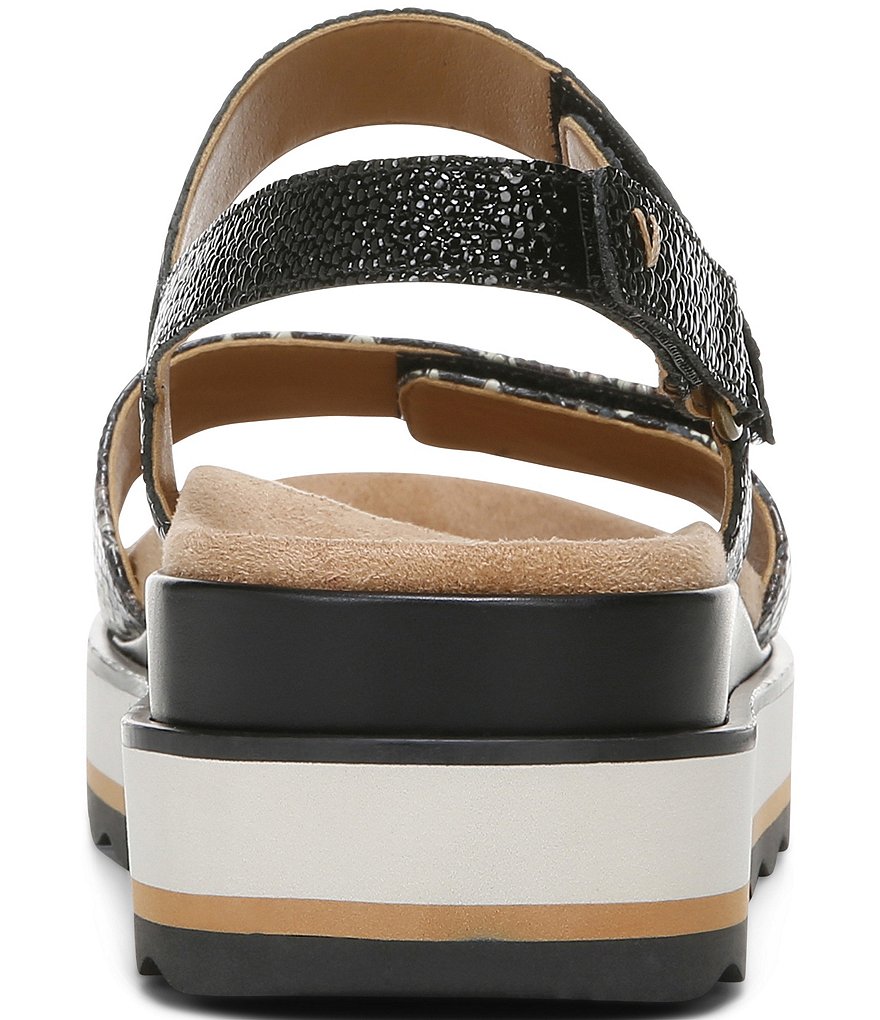 Vionic Brielle Snake Print Wedge Platform Sandals