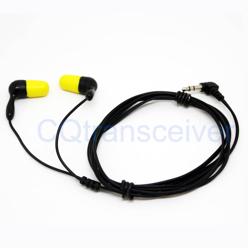 Listen Only Headset With 3.5mm Mono Jack And Binaural Foam Slow Rebound Earbud Compatible With Radios and Cellphones with 3.5mm jack for speaker