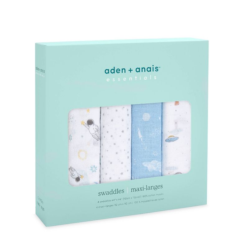 aden + anais Swaddles Space Explorers - 4pk