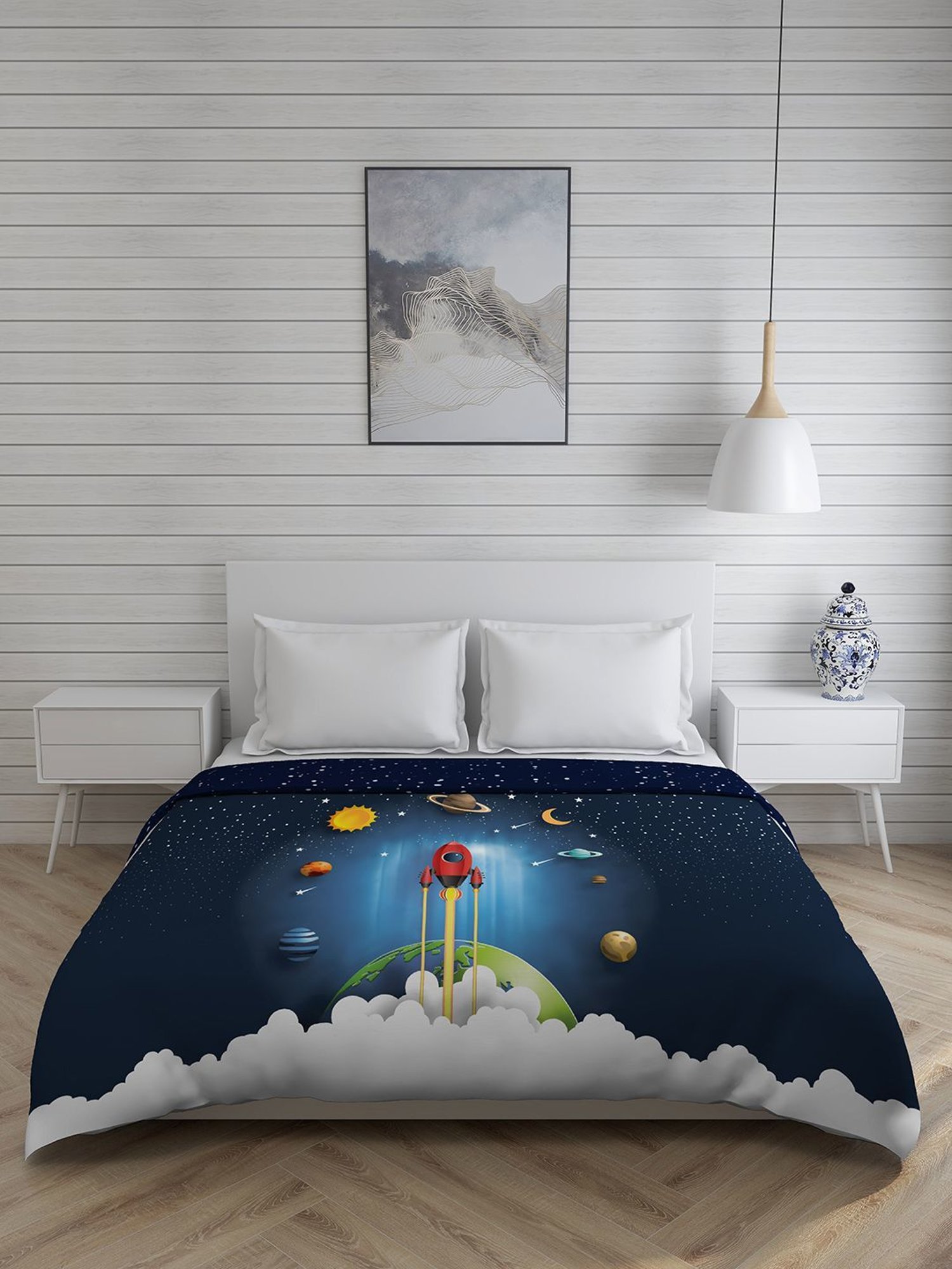 Boutique Living Rock & Room Geometric Multicolor 150 TC Cotton Queen Comforter