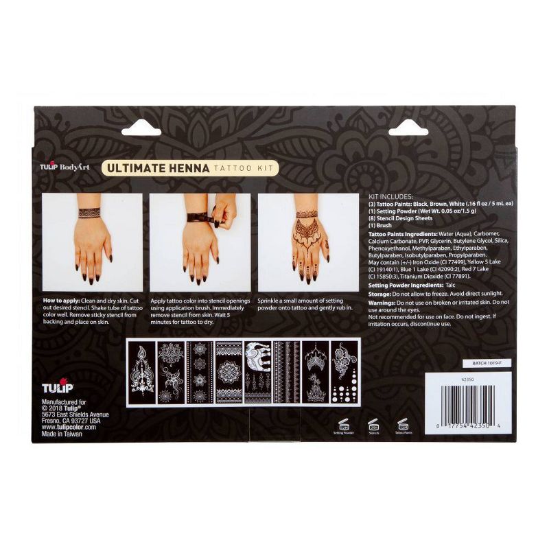 Tulip 13pc Body Art Ultimate Henna Tattoo Kit