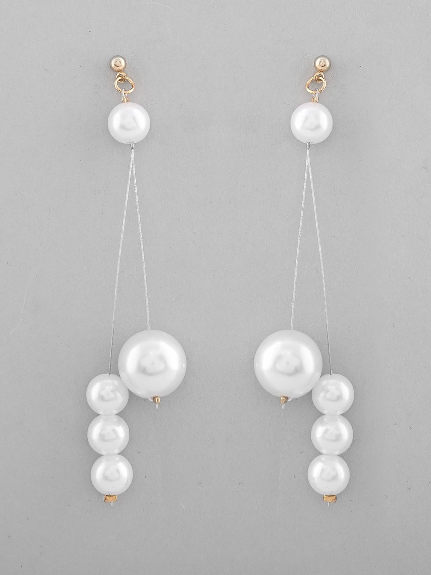 VOJ Pearl Studded Handcrafted Classic Drop Earrings for Women