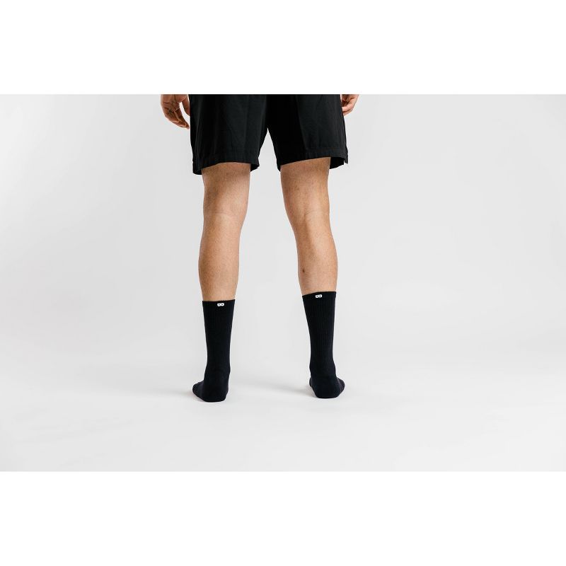 Pair of Thieves Men's 3pk Crew Athletic Socks - Black 13-15