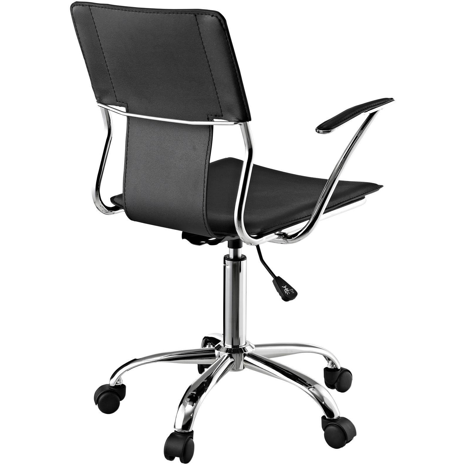 Global Leather Task Chair, Black (8993BK450/550) 