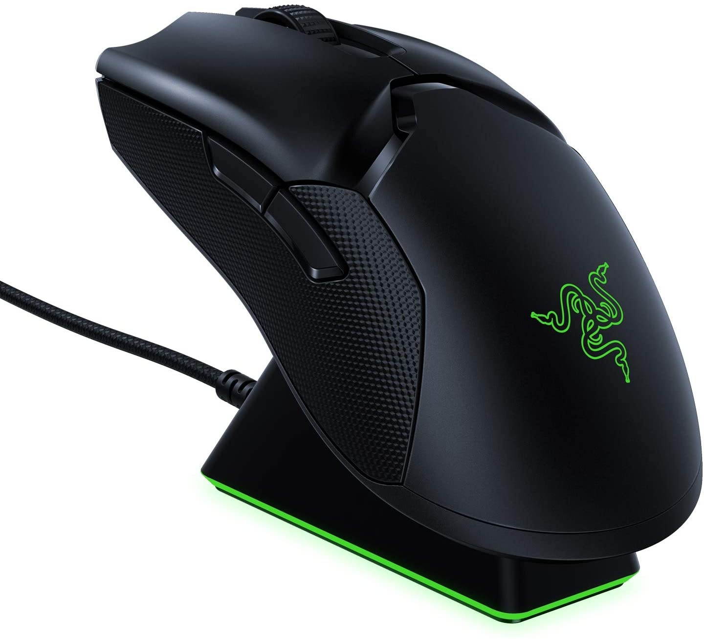 Razer Viper Ultimate Hyperspeed Lightest Wireless Gaming Mouse & RGB Charging Dock | 20K DPI Optical Sensor | Chroma Lighting | 8 Programmable Buttons | 70 Hr Battery | Classic Black