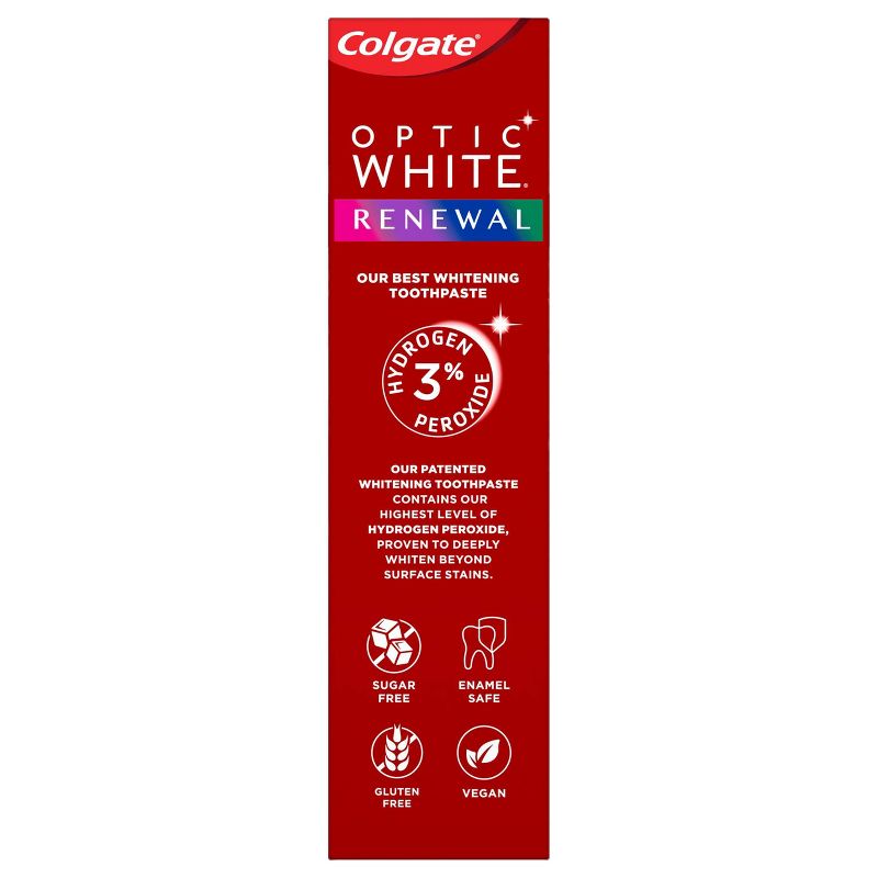 Colgate Optic White Renewal Teeth Whitening Toothpaste - Enamel Strength - 3oz
