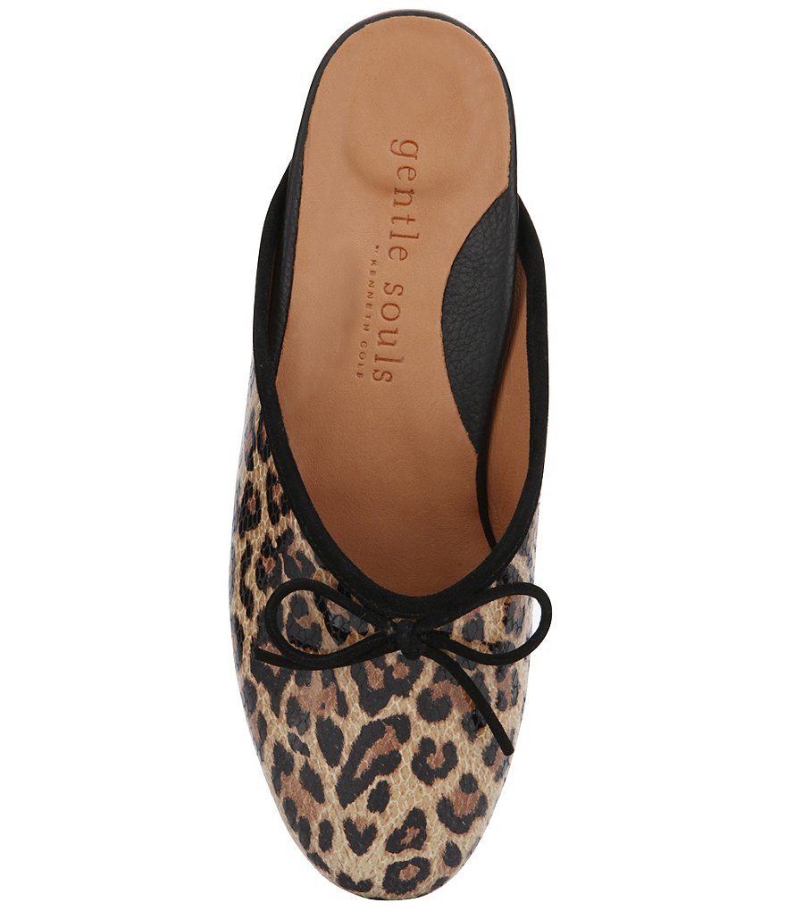 Gentle Souls Eugene Leopard Print Leather Mules