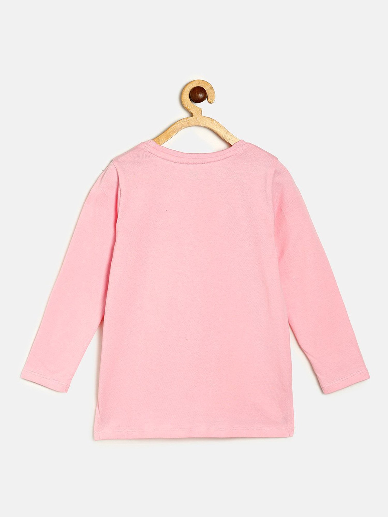 MINIKLUB Kids Pink Printed Full Sleeves Top